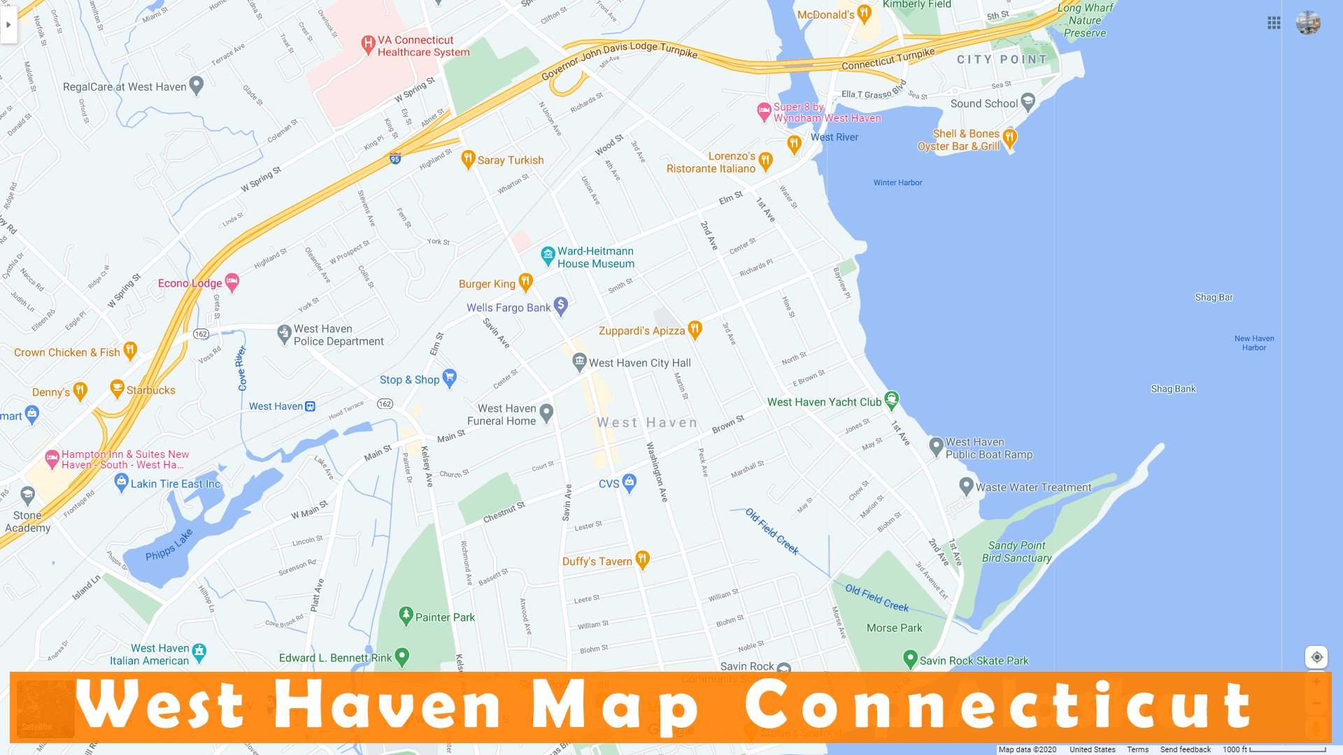 West Haven map